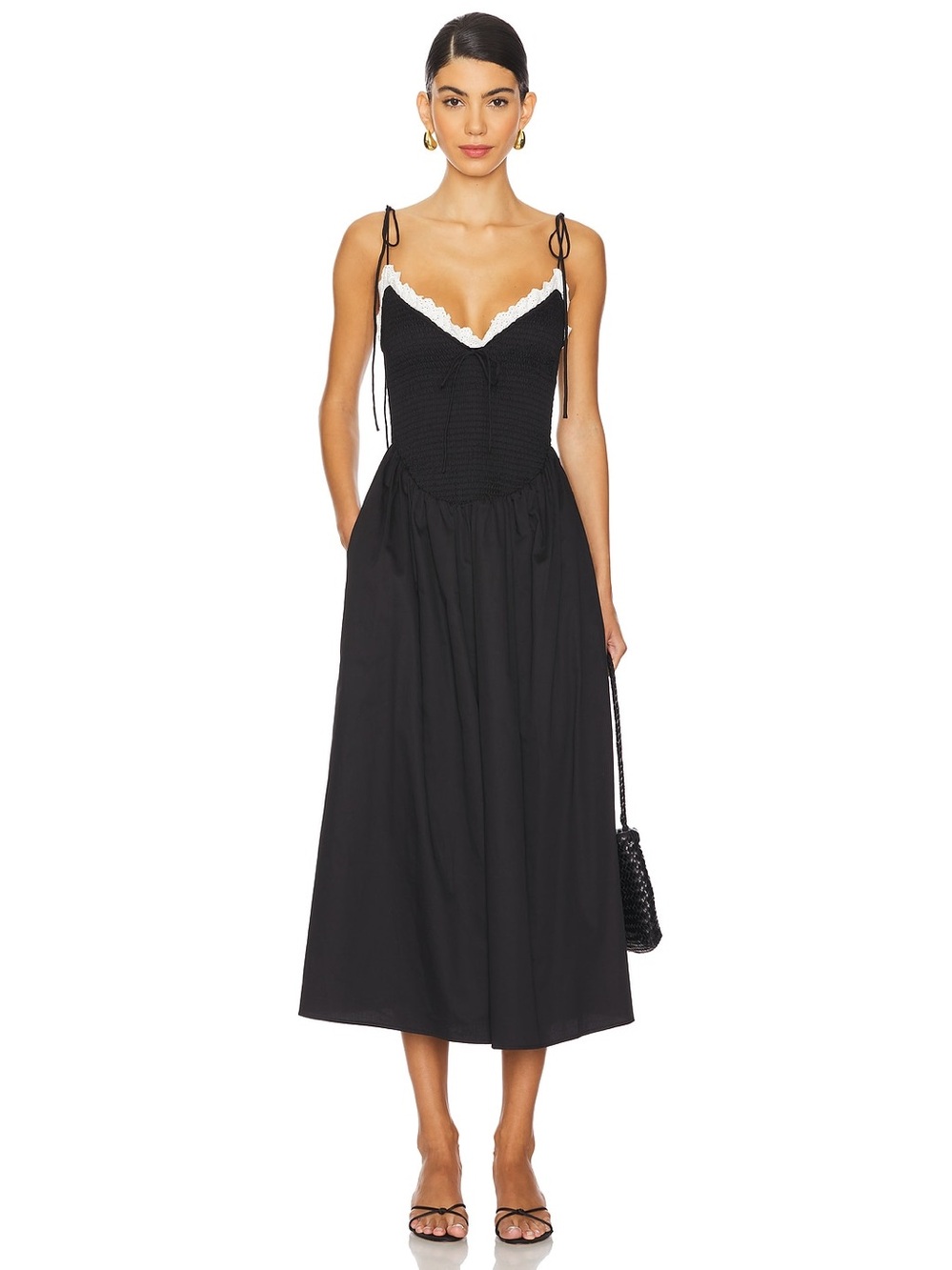 For Love & Lemons Bethany Midi Dress size M